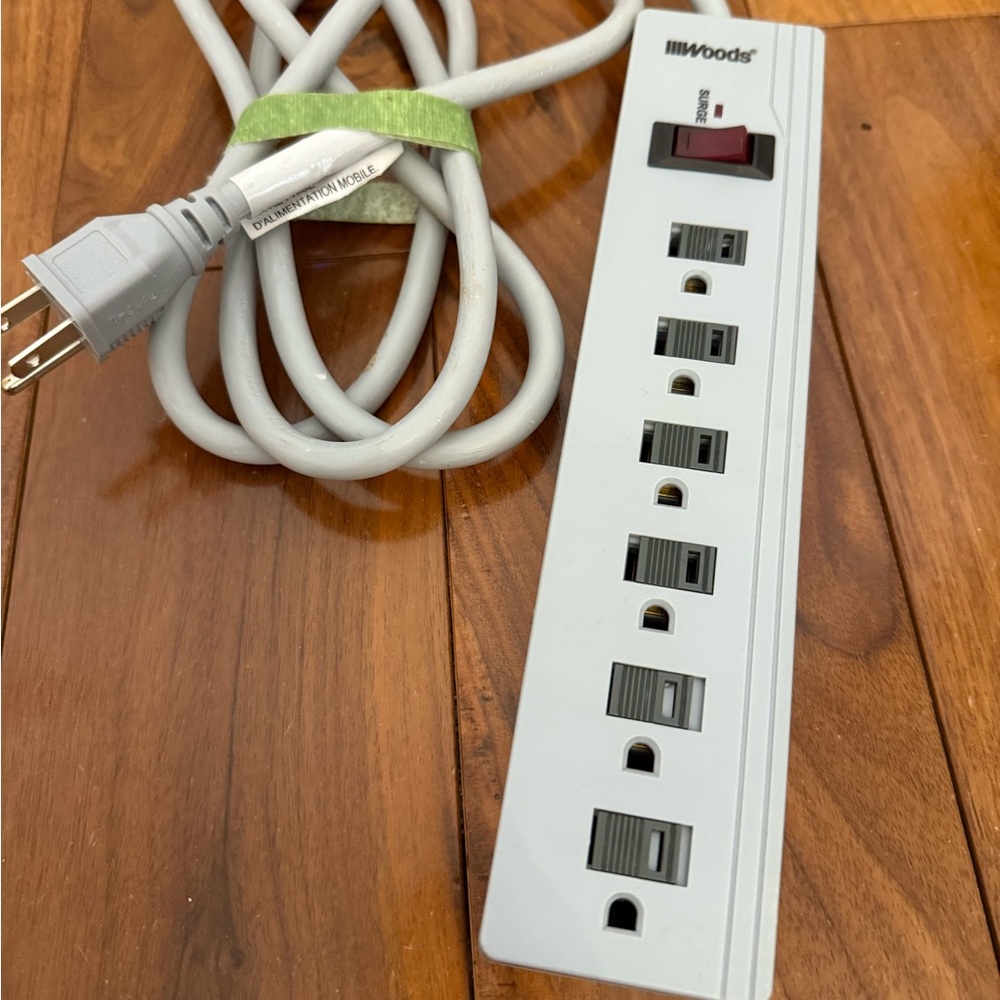 Woods grey Power Strip with Surge Protection